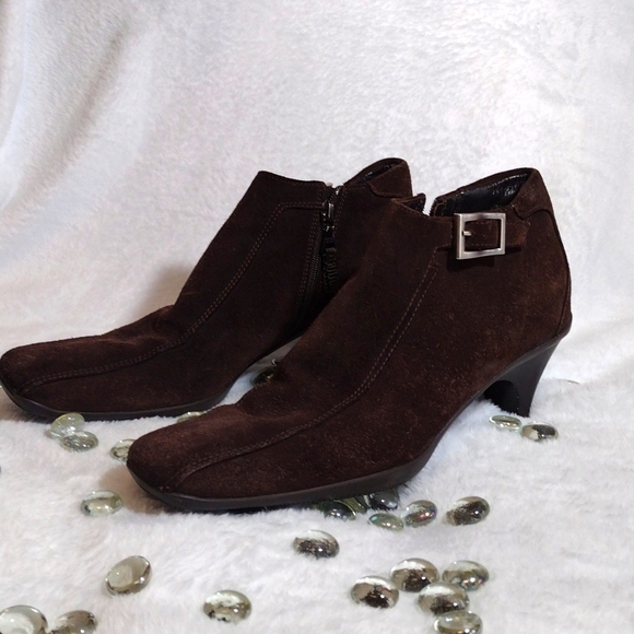 EUC PRADA Brown Suede Ankle  Booties - Picture 4 of 14